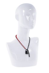 Sex & Mischief Ex's & Oh's Crystal Day Collar - Red/Black