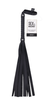 Sex & Mischief Faux Leather Flogger - Black