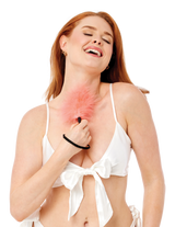 Sex & Mischief Peaches 'n CreaMe Wrist Feather Tickler - Peach