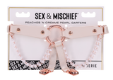 Sex & Mischief Peaches 'n CreaMe Pearl Garters