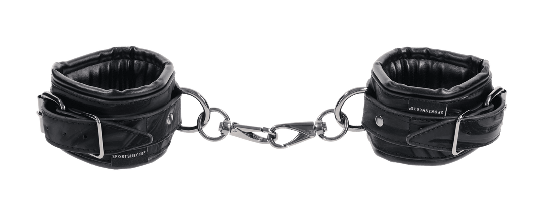 Sportsheets Velvet Noir Handcuffs - Black