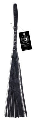 Sportsheets Velvet Noir Chain Flogger - Black