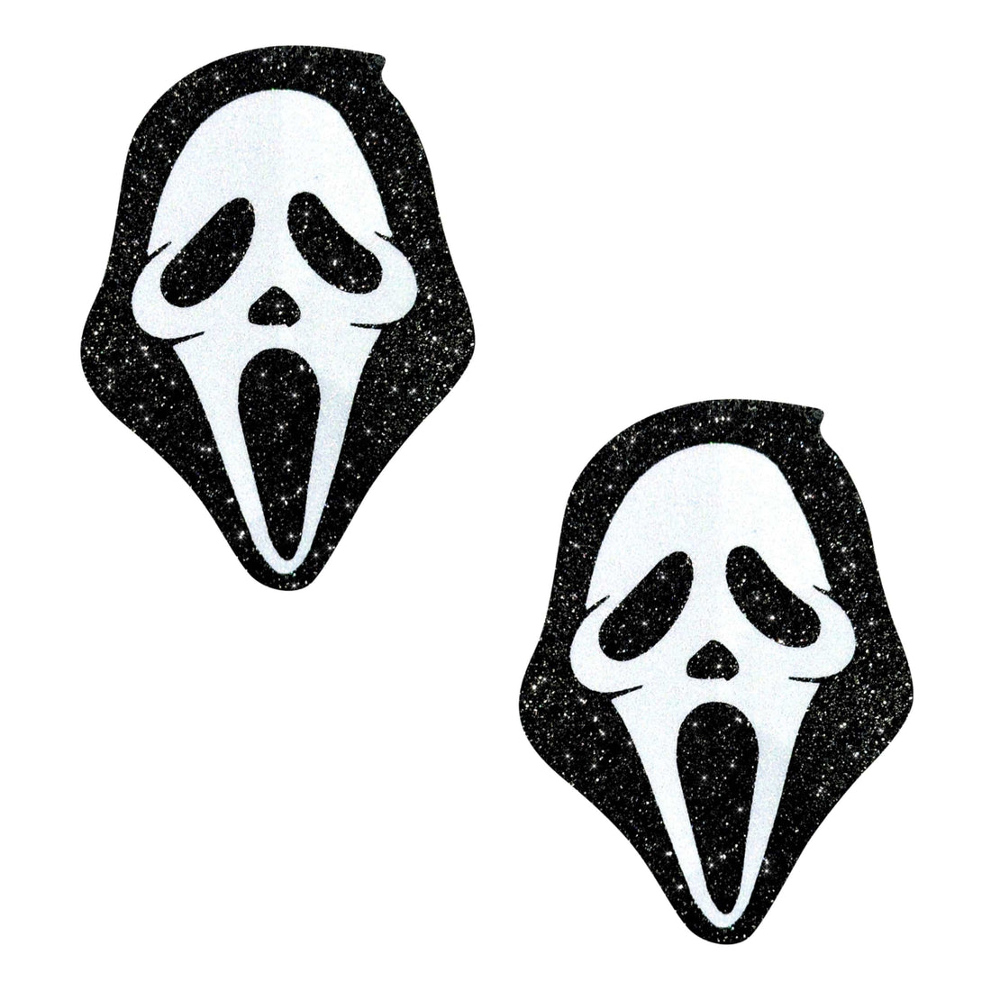 Neva Nude Scream Ghost Face Pasties - Black/White