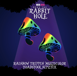 Neva Nude Trippin' Psychedelic Toadstool Pasties - Rainbow