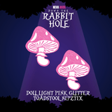 Neva Nude Glitter Blacklight Toadstool Pasties - Neon Pink