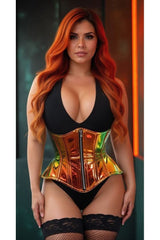 Daisy Corsets Top Drawer Sunset Holo Double Steel Boned Underbust Waist Cincher Corset