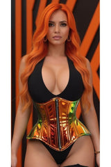 Daisy Corsets Top Drawer Sunset Holo Double Steel Boned Underbust Waist Cincher Corset