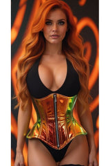 Daisy Corsets Top Drawer Sunset Holo Double Steel Boned Underbust Waist Cincher Corset
