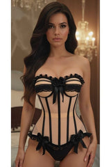 Top Drawer Steel Boned Mesh Underwire Bustier Corset
