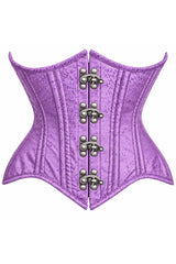 Daisy Corsets Top Drawer Double Steel Boned Light Purple Brocade Curvy Underbust Corset
