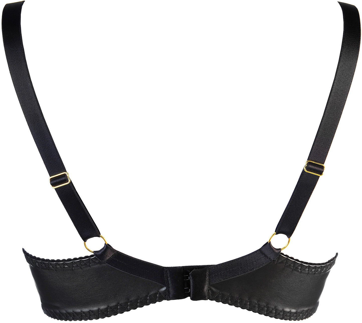 Axami 10591 Balconette Latex Bra Gold Zippers MADE IN EUROPE