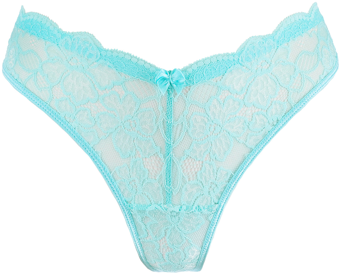 Axami 11028 Lace Thong Panty On the Clouds Aqua Blue