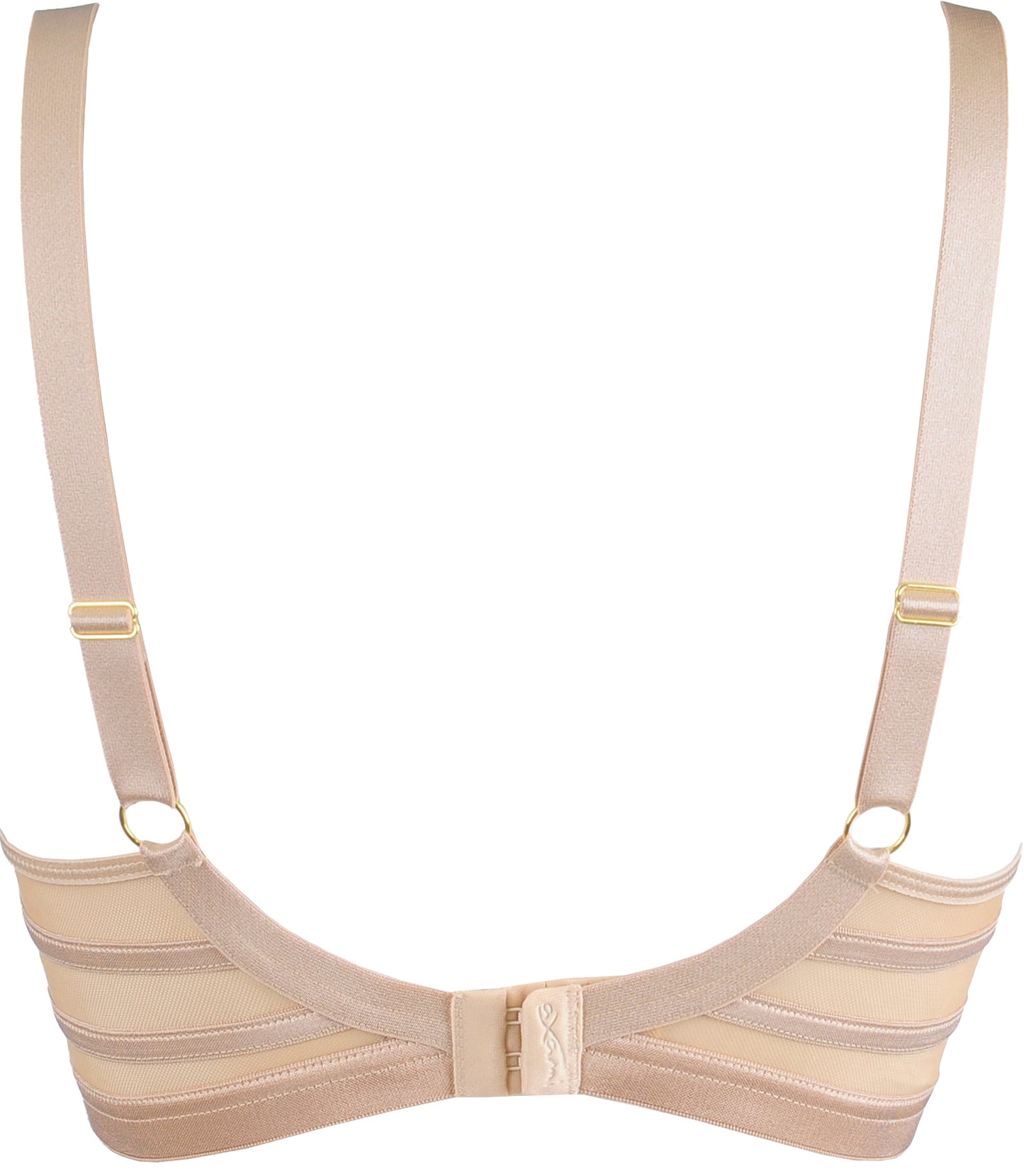 Axami 11081 Sheer Stripe Unlined Bra Beige