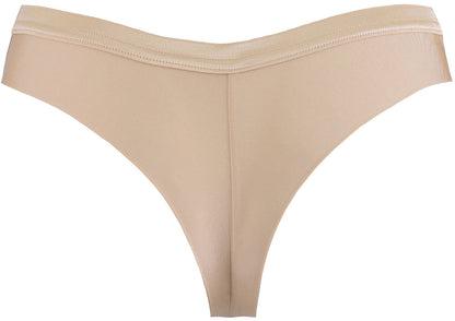 Axami 11085 Sheer Stripe Brazilian Thong Beige