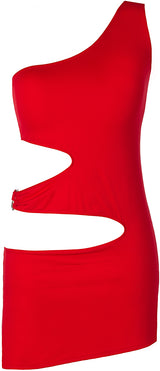 Axami 9249 Microfiber Sexy Red Dress Cutouts Rings MADE IN EUROPE