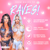 Neva Nude Holographic X Factor Pasties - Rainbow/Black