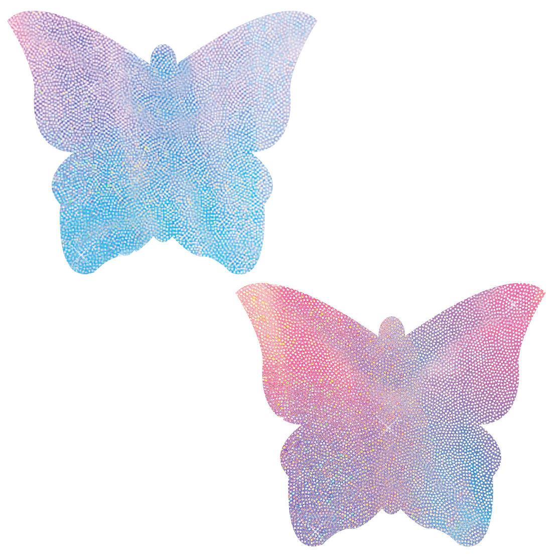 Neva Nude Queen Status Plus Size Butterfly Nipple Cover Pasties - Pink/Blue
