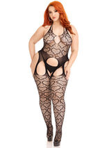 Leg Avenue Seamless Heart Net Suspender Bodystocking