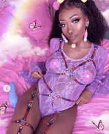 Neva Nude Super Sparkle Glitter Blacklight Petal Pasties - Pink