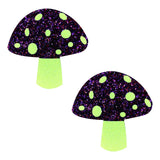 Neva Nude Purple Glitter Blacklight Shroom Pasties - Multicolor
