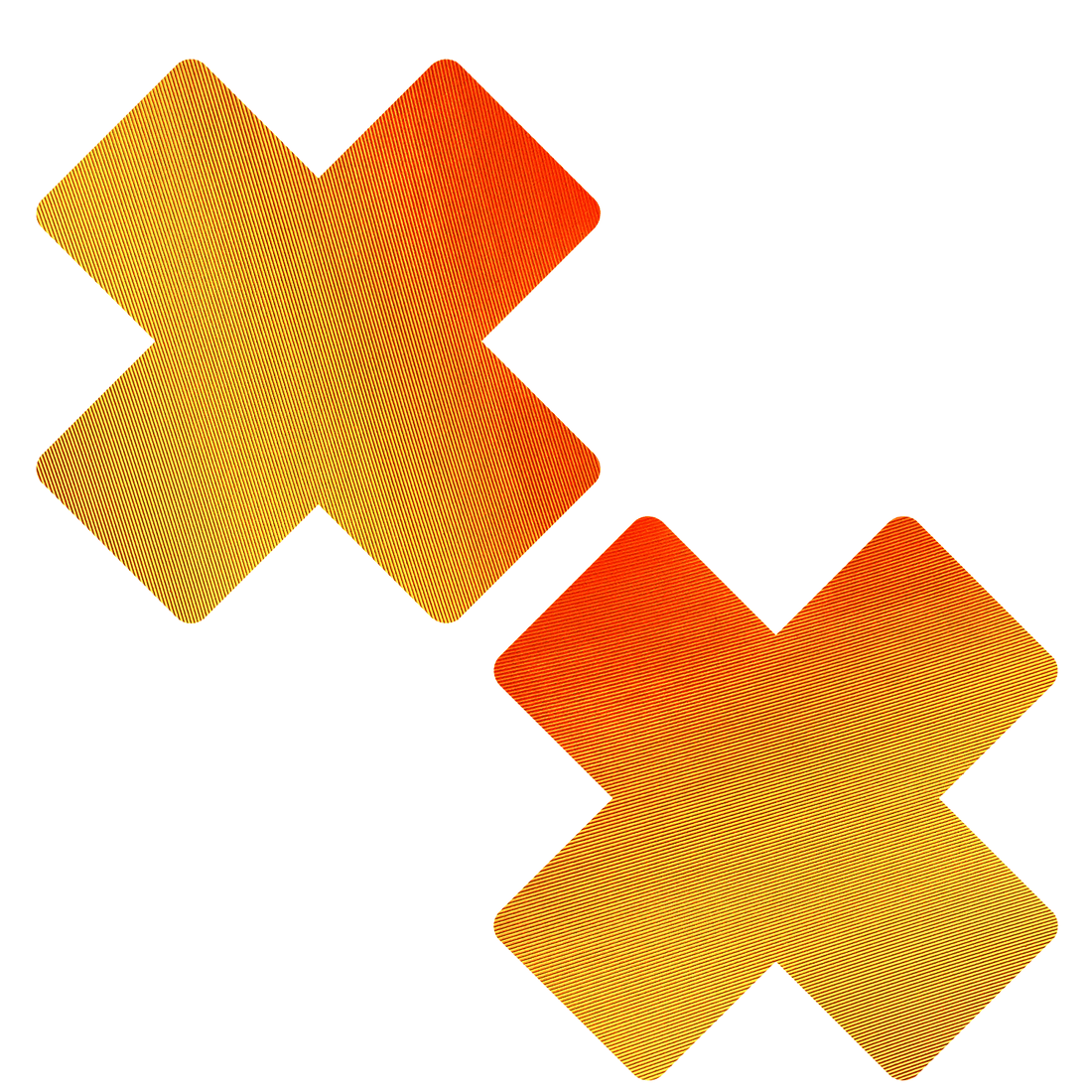 Neva Nude Chameleon Color Changing X Factor Pasties - Orange/Yellow