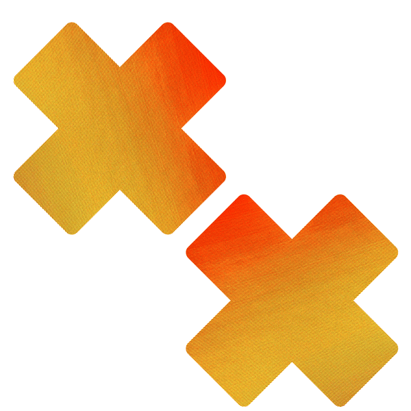Neva Nude Chameleon Color Changing X Factor Pasties - Orange/Yellow