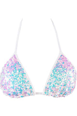 Axami 12121 Luxury Shimmer Sequins Triangle Bikini Top