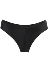 Sheer Stripe Brazilian Thong Jet Black