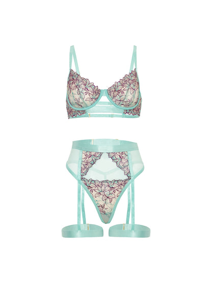 Oh la la Cheri Adaline Bra Set Floral Embroidery