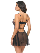 Adela Floral Sheer Empire Waist Babydoll