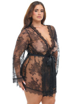 Oh la la Cheri Queen Amore Robe Feminine Lace Black