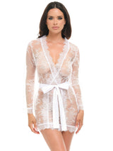 Oh la la Cheri Queen Amore Robe Feminine Lace Bright White