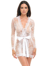 Oh la la Cheri Amore Robe Feminine Lace Bright White
