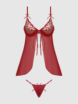 Angelina Babydoll Kiss Embroidery