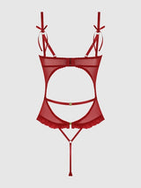 Angelina Lips Embroidery Cutout Teddy