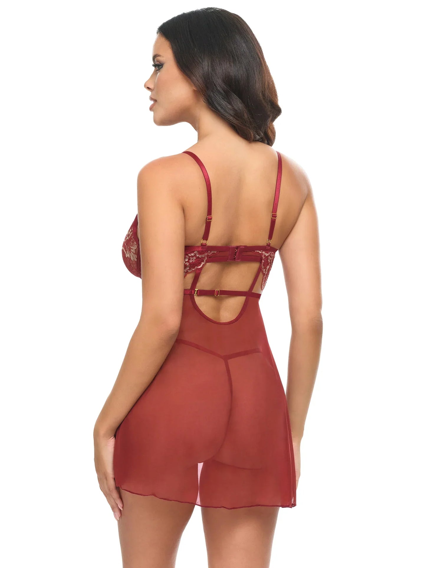Oh la la Cheri Arielle Sheer Lace Babydoll