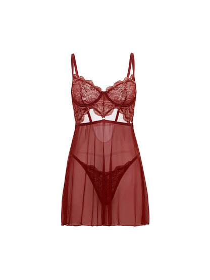 Oh la la Cheri Arielle Sheer Lace Babydoll