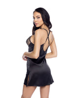 Roma Confidential Beaded Belle Chemise Metallic Embroidery Black