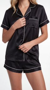 BeWicked Beautiful Satin PJ Set with Piping