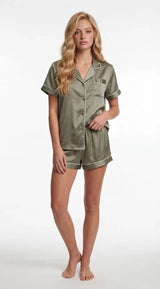 BeWicked Beautiful Satin PJ Set with Piping