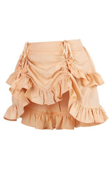 Daisy Corsets Beige Crepe Ruched Bustle Skirt