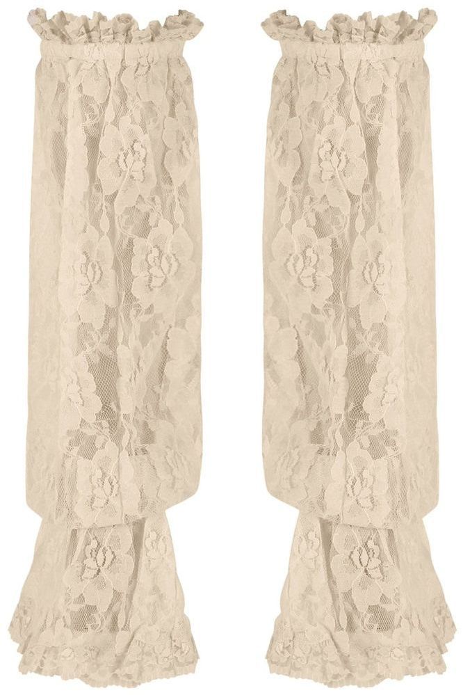 Daisy Corsets Beige Sheer Lace Smocked Sleeves
