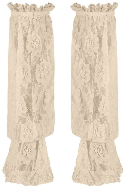 Daisy Corsets Sheer Lace Smocked Sleeves