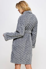 BeWicked Ariel Robe Jacquard Plush Long Sleeve with Pockets