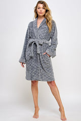 BeWicked Ariel Robe Jacquard Plush Long Sleeve with Pockets