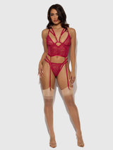 Bianca Strappy Lace Bustier & Thong Set