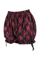 Black & Gold Gothic Skull Print Bloomers - Daisy Corsets