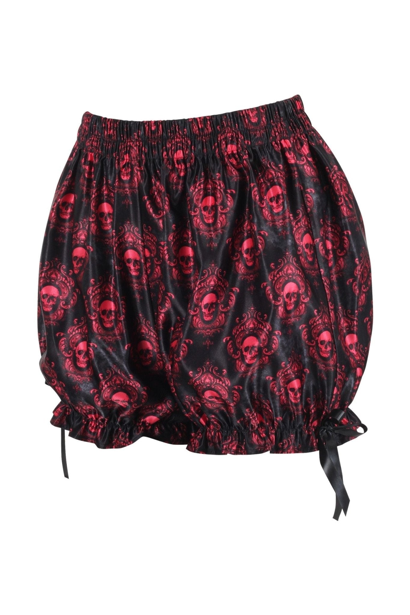 Black & Gold Gothic Skull Print Bloomers - Daisy Corsets