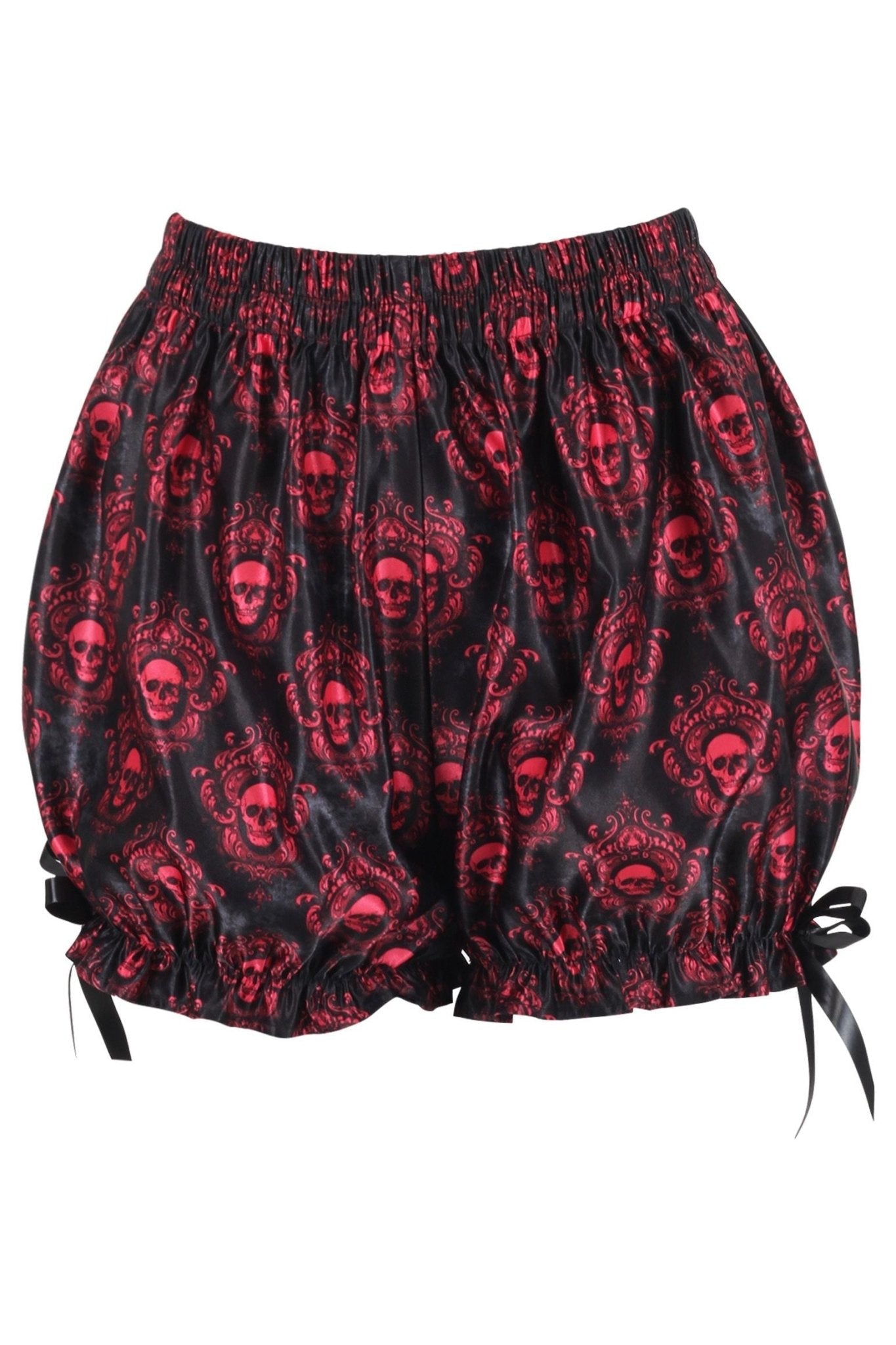 Black & Gold Gothic Skull Print Bloomers - Daisy Corsets