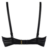Black Hibiscus unlined sheer mesh bra with delicate lace, transparent tulle, and ornamental details.